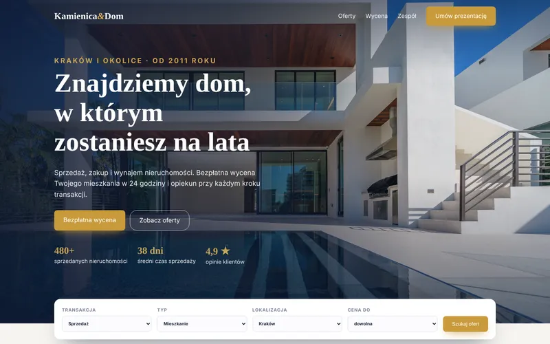 Przykładowa strona: Biuro nieruchomości