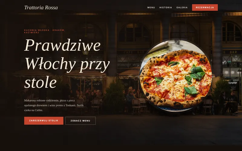 Przykładowa strona: Restauracja
